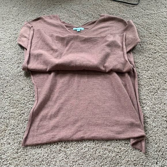 She and Sky Taupe Tan Mauve Colored Sweater Size Small - Picture 4 of 7